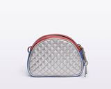 Borsa trapuntanta laminata in pelle