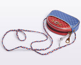 Borsa trapuntanta laminata in pelle